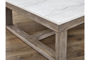 Loyaska Brown/Ivory Coffee Table and 2 End Tables -  Ashley - Lara Furniture