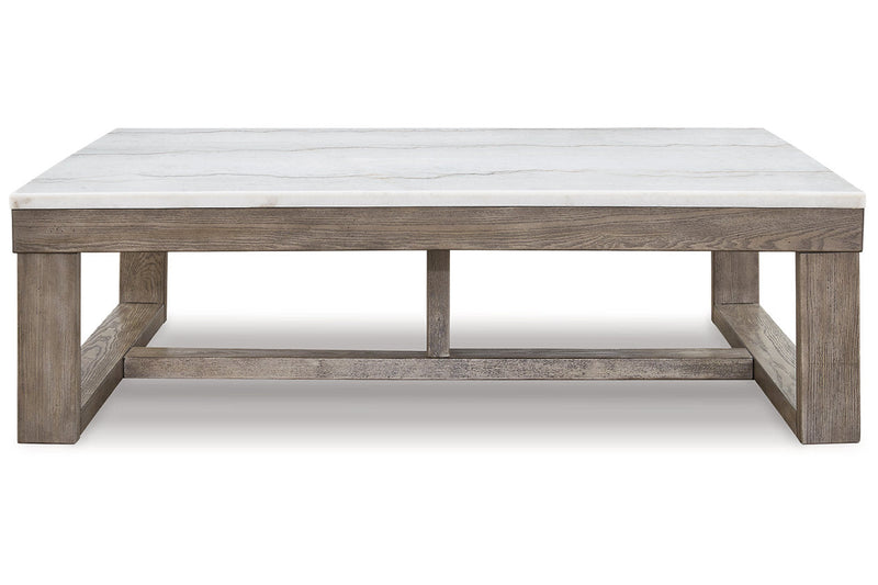 Loyaska Brown/Ivory Coffee Table and 2 End Tables -  Ashley - Lara Furniture