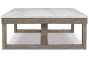 Loyaska Brown/Ivory Coffee Table and 2 End Tables -  Ashley - Lara Furniture