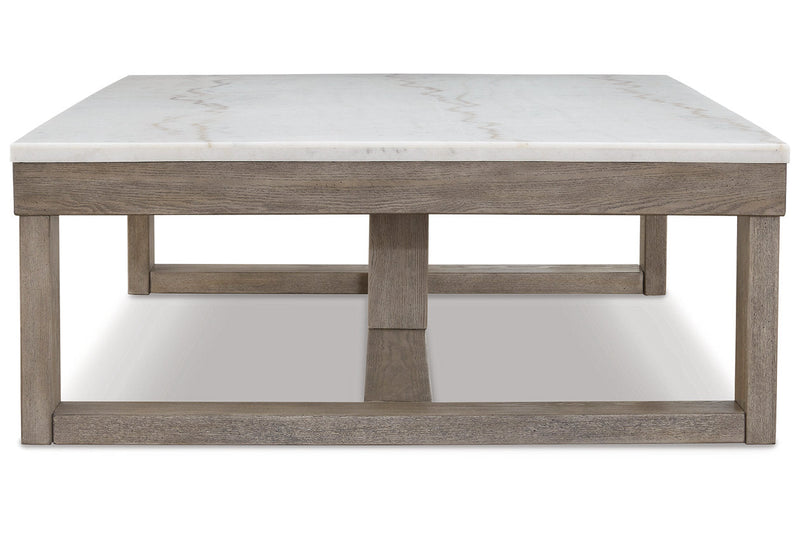 Loyaska Brown/Ivory Coffee Table and 2 End Tables -  Ashley - Lara Furniture
