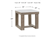 Loyaska Brown/Ivory Coffee Table and 2 End Tables -  Ashley - Lara Furniture