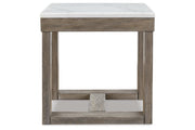 Loyaska Brown/Ivory Coffee Table and 2 End Tables -  Ashley - Lara Furniture