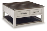 Darborn Gray/Brown Lift-top Coffee Table and 2 Chairside End Tables -  Ashley - Lara Furniture