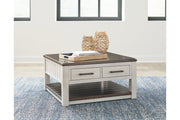Darborn Gray/Brown Lift-top Coffee Table and 2 Chairside End Tables -  Ashley - Lara Furniture