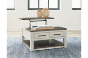 Darborn Gray/Brown Lift-top Coffee Table and 2 Chairside End Tables -  Ashley - Lara Furniture