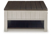 Darborn Gray/Brown Lift-top Coffee Table and 2 Chairside End Tables -  Ashley - Lara Furniture