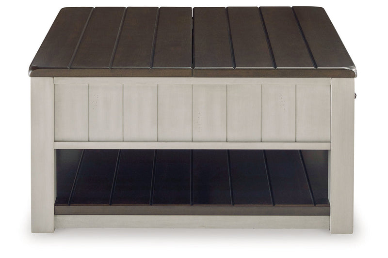 Darborn Gray/Brown Lift-top Coffee Table and 2 Chairside End Tables -  Ashley - Lara Furniture
