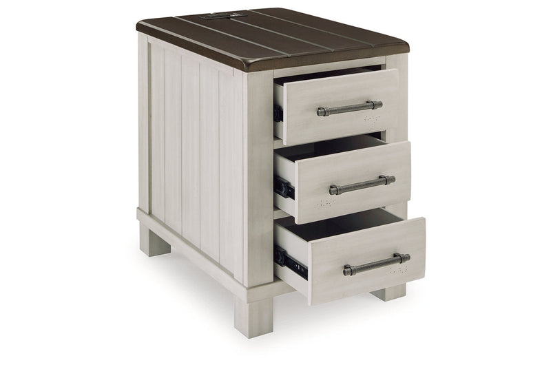 Darborn Gray/Brown Lift-top Coffee Table and 2 Chairside End Tables -  Ashley - Lara Furniture