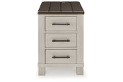 Darborn Gray/Brown Lift-top Coffee Table and 2 Chairside End Tables -  Ashley - Lara Furniture
