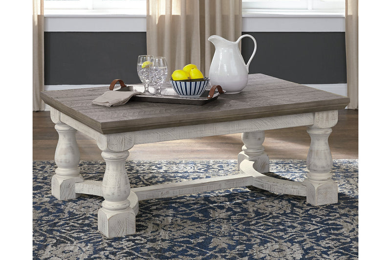 Havalance Gray/White Coffee Table and 2 End Tables -  Ashley - Lara Furniture