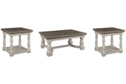 Havalance Gray/White Coffee Table and 2 End Tables -  Ashley - Lara Furniture