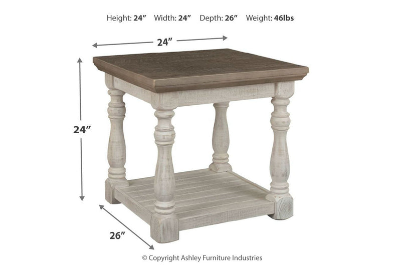 Havalance Gray/White Coffee Table and 2 End Tables -  Ashley - Lara Furniture
