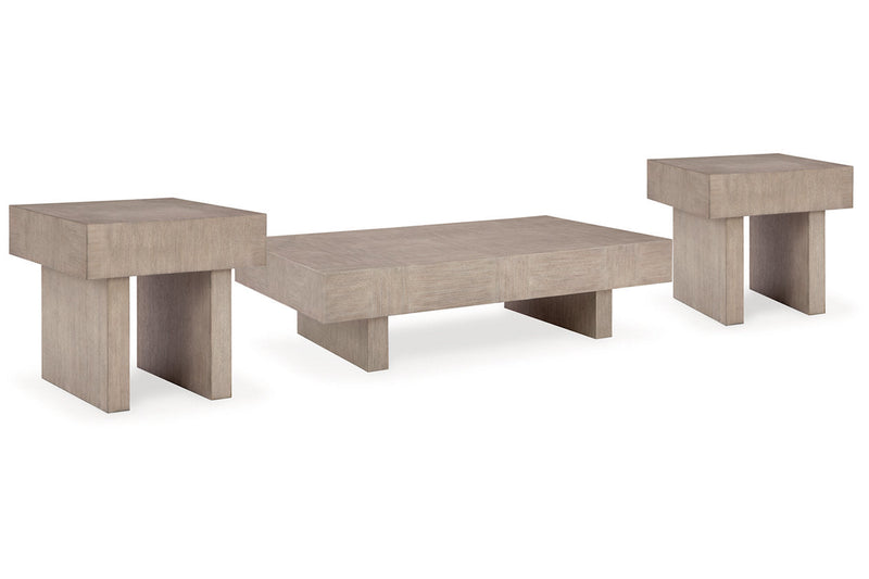 Jorlaina Light Grayish Brown Coffee Table and 2 End Tables -  Ashley - Lara Furniture