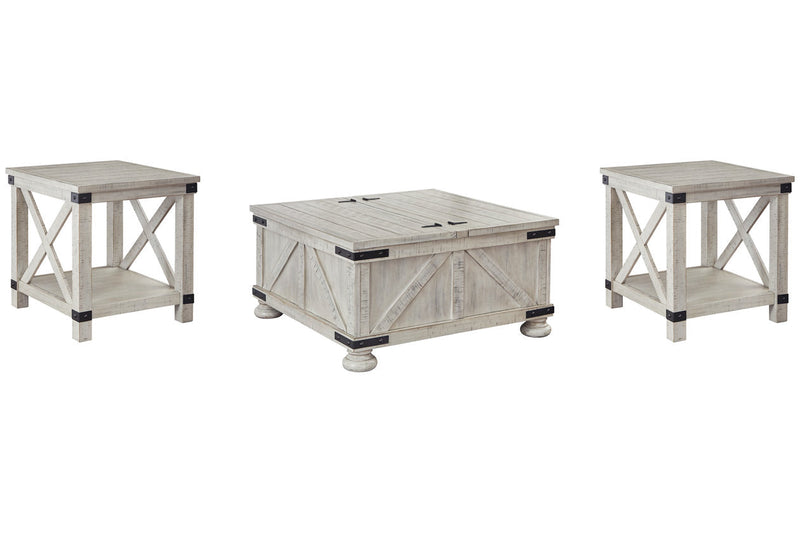 Carynhurst Whitewash Coffee Table and 2 End Tables -  Ashley - Lara Furniture