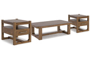 Cabalynn Light Brown Coffee Table and 2 End Tables -  Ashley - Lara Furniture