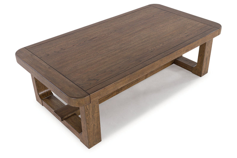 Cabalynn Light Brown Coffee Table and 2 End Tables -  Ashley - Lara Furniture