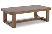 Cabalynn Light Brown Coffee Table and 2 End Tables -  Ashley - Lara Furniture