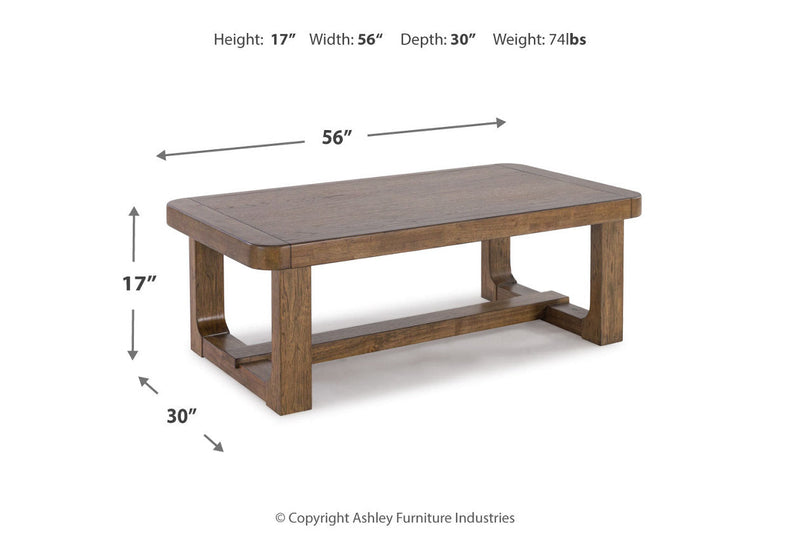 Cabalynn Light Brown Coffee Table and 2 End Tables -  Ashley - Lara Furniture