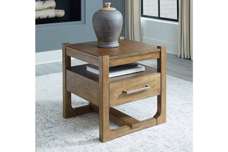 Cabalynn Light Brown Coffee Table and 2 End Tables -  Ashley - Lara Furniture