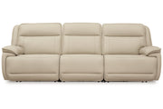 [EXCLUSIVE] Double Deal Almond 3 - Piece Power Reclining Sofa Sectional - Lara FurniturePower Reclining Sofa