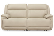[EXCLUSIVE] Double Deal Almond 2 - Piece Power Reclining Loveseat Sectional - Lara FurniturePower Reclining Loveseat