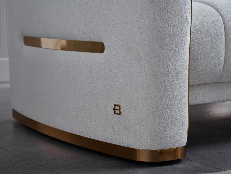 Veronica Living Room Set ( Merit Cream Plain )