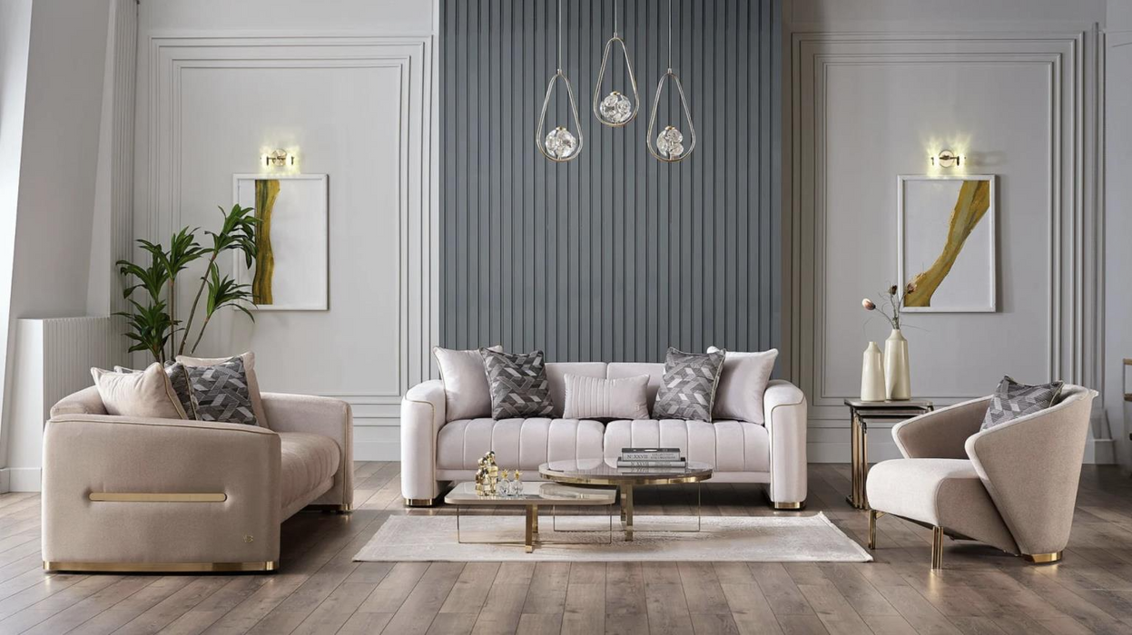 Veronica Silver Vizon Living Room Set