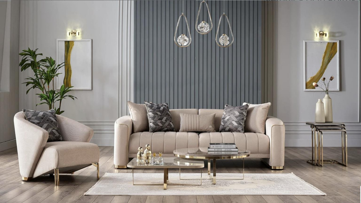 Veronica Silver Vizon Living Room Set