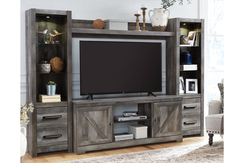 Wynnlow Gray 4-Piece Entertainment Center -  Ashley - Lara Furniture