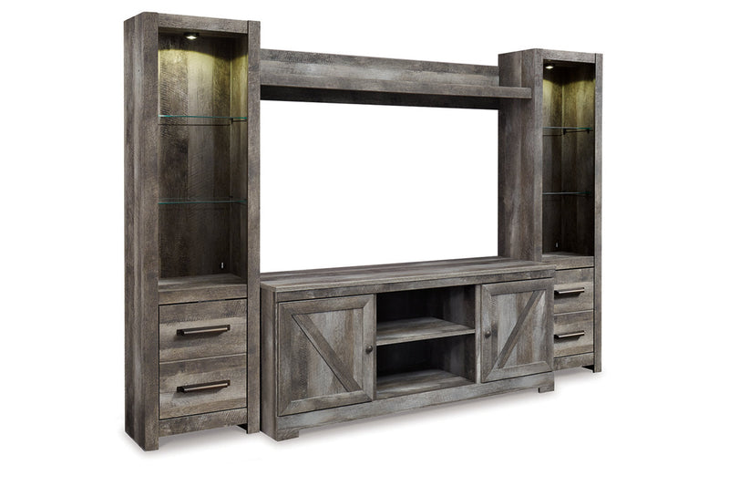 Wynnlow Gray 4-Piece Entertainment Center -  Ashley - Lara Furniture