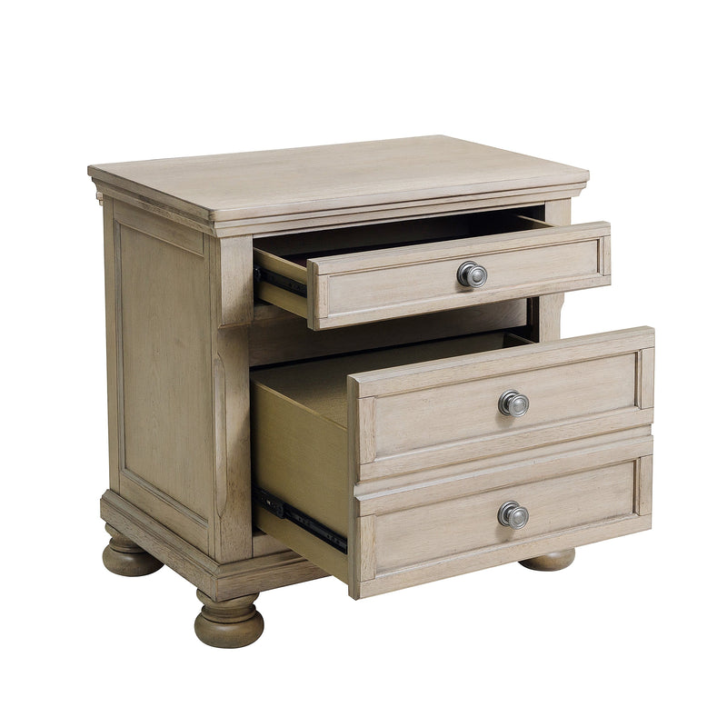 Bethel Wire Brushed Gray Sleigh Storage Platform Bedroom Set - Lara FurnitureBedroom Set