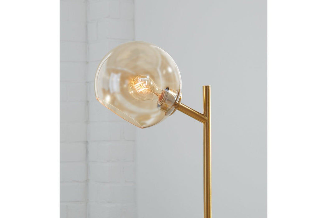 Abanson Amber/Gold Finish Desk Lamp - Gate FurnitureTable Lamp