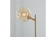 Abanson Amber/Gold Finish Desk Lamp - Gate FurnitureTable Lamp
