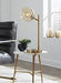 Abanson Amber/Gold Finish Desk Lamp - Gate FurnitureTable Lamp