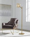 Abanson Amber/Gold Finish Floor Lamp - Gate FurnitureFloor Lamps