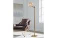 Abanson Amber/Gold Finish Floor Lamp - Gate FurnitureFloor Lamps
