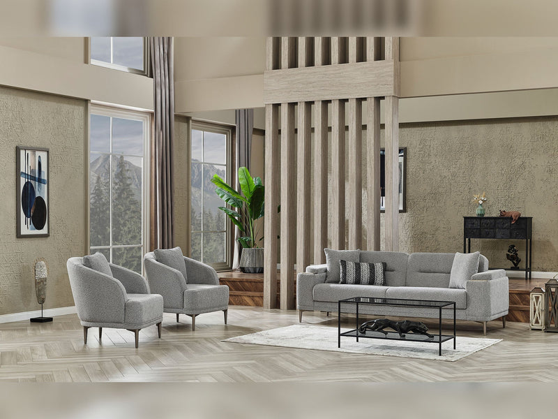 Abant Convertible Loveseat in Light Grey - 200-SER-ABA-PINAR17-2
