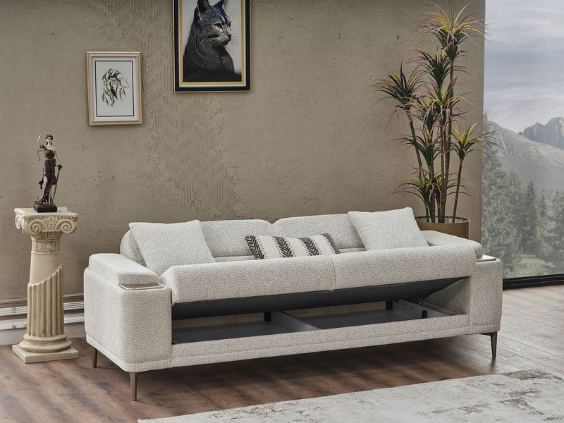 Abant Convertible Loveseat in Light Grey - 200-SER-ABA-PINAR17-2