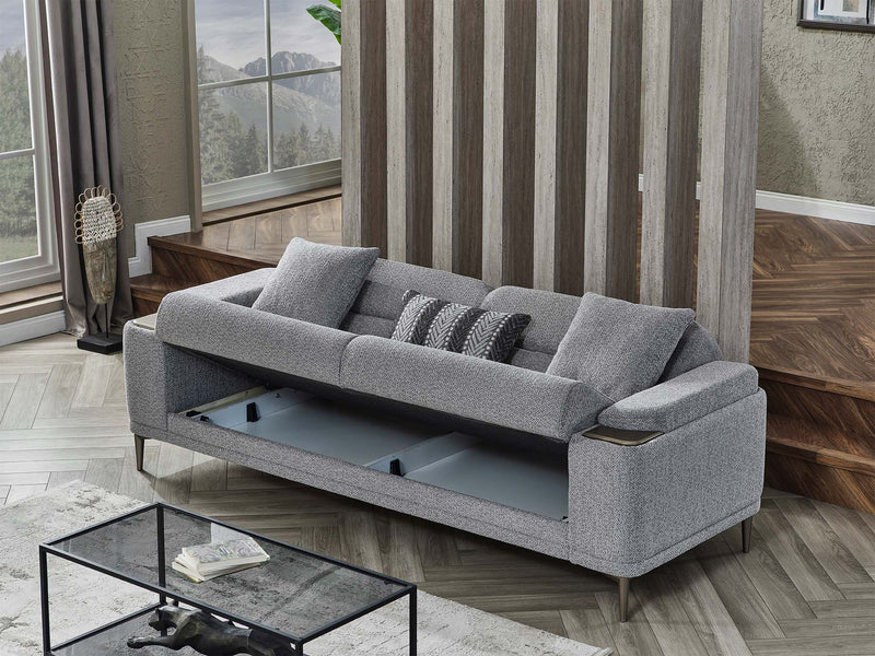 Abant Convertible Sofa in Light Grey - 200-SER-ABA-PINAR17-3