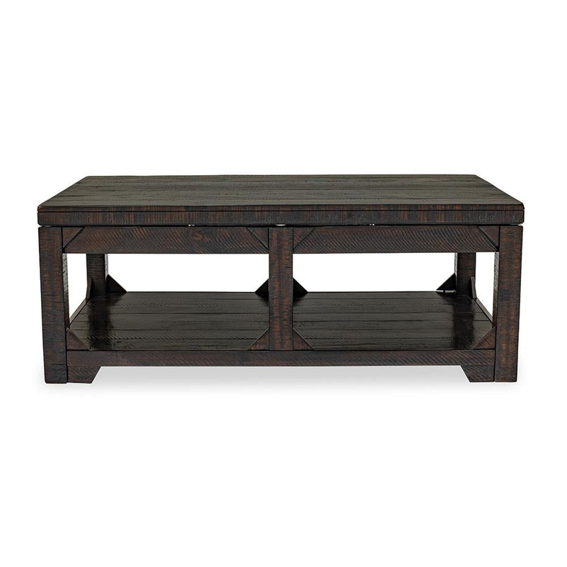 Abby – Dark Espresso Lift-Top Coffee Table with Storage Shelf - T136-C-Table