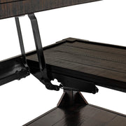 Abby – Dark Espresso Lift-Top Coffee Table with Storage Shelf - T136-C-Table