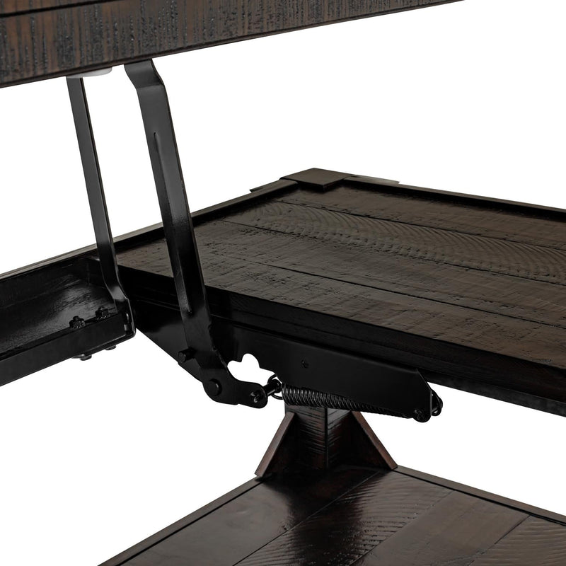 Abby – Dark Espresso Lift-Top Coffee Table with Storage Shelf - T136-C-Table