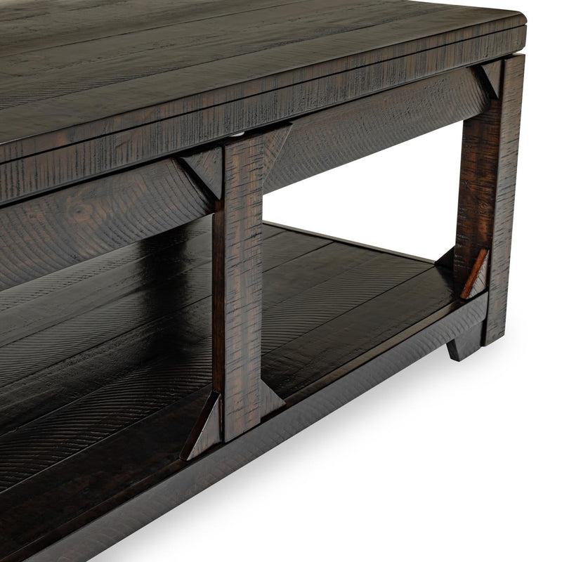 Abby – Dark Espresso Lift-Top Coffee Table with Storage Shelf - T136-C-Table