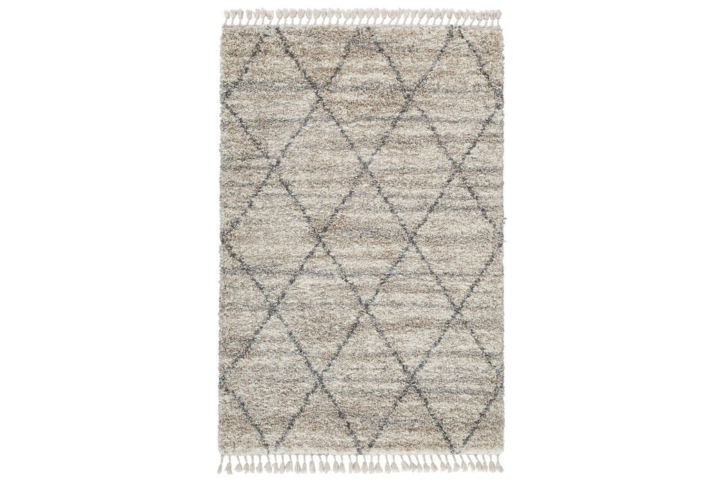 Abdalah Beige/Gray 5' x 7' Rug - Gate FurnitureRugs