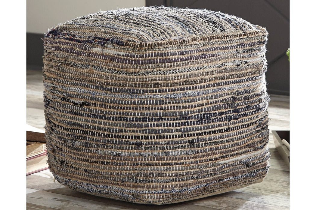Absalom Denim Pouf - Gate FurniturePouf