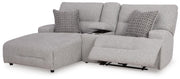 Acklen Place Pewter 3-Piece Power Reclining Sectional Sofa with Chaise - 93605S5