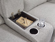 Acklen Place Pewter 3-Piece Power Reclining Sectional Sofa with Chaise - 93605S5