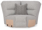 Acklen Place Pewter 7-Piece Power Sectional Reclining Sofa with Storage Console - 93605S20