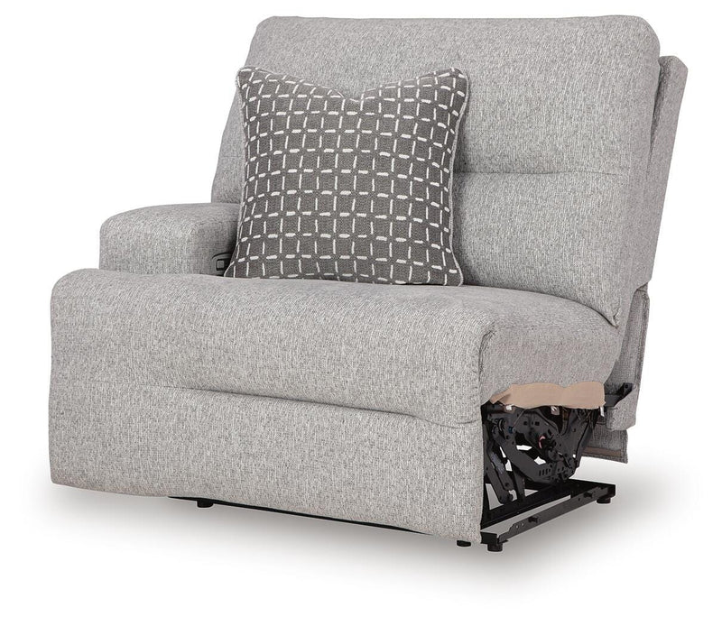 Acklen Place Pewter 7-Piece Power Sectional Reclining Sofa with Storage Console - 93605S20