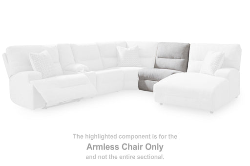 Acklen Place Pewter Armless Chair - 9360546